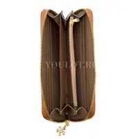 Кошелек женский на молнии Briefcase VY456601 с рисунком кожаный