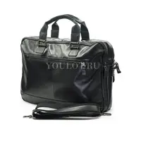 Мужской кожаный портфель Briefcase СМ1\Г BLACK (1) для документов и ноутбука