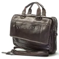 Мужской кожаный портфель Briefcase СМ1\Г BROWN с отделением для ноутбука