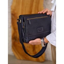 Сумка через плечо A4 большая кожаная Ruff Ryder