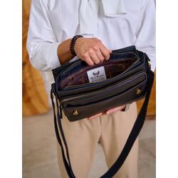 Сумка через плечо A4 большая кожаная Ruff Ryder