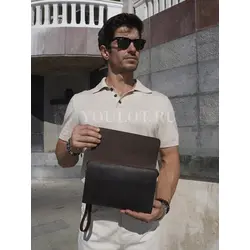 Клатч мужской из натуральной кожи, кошелек - портмоне