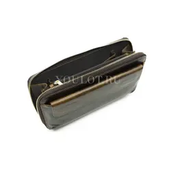 Клатч из натуральной кожи, кошелек - портмоне с карманом для телефона