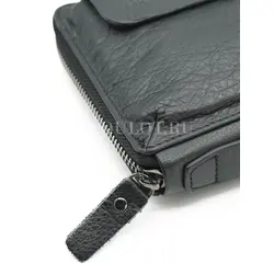 Клатч из натуральной кожи, кошелек - портмоне с карманом для телефона