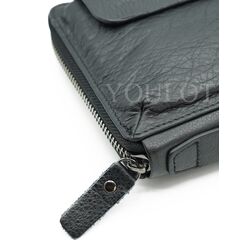 Клатч из натуральной кожи, кошелек - портмоне с карманом для телефона