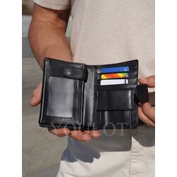 Портмоне для денег и карт кожаное