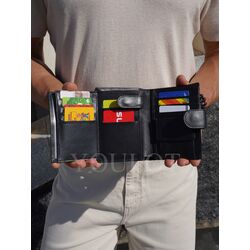 Портмоне для денег и карт кожаное