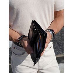 Портмоне для денег и карт кожаное