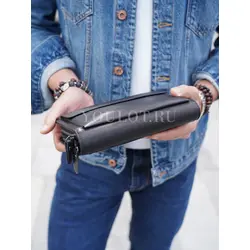Клатч мужской Briefcase из натуральной кожи для телефона и документов