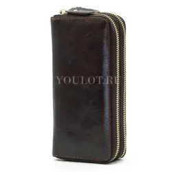 Клатч мужской кожаный Briefcase с двумя молниями