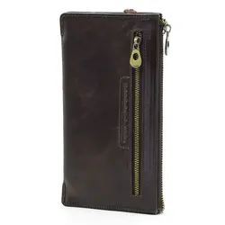 Мужской клатч Briefcase из натуральной кожи, коричневый