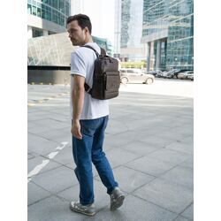 Рюкзак городской с ручкой A4 Ruff Ryder из натуральной кожи