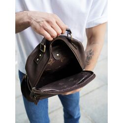 Рюкзак городской с ручкой A4 Ruff Ryder из натуральной кожи