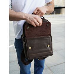 Рюкзак городской с ручкой A4 Ruff Ryder из натуральной кожи