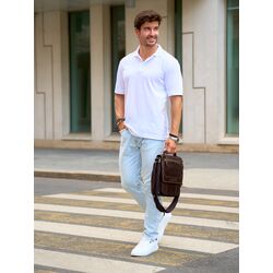 Сумка мужская на плечо большая кожаная Ryff Ryder