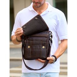 Сумка мужская на плечо большая кожаная Ryff Ryder
