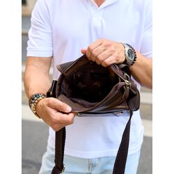 Сумка мужская на плечо большая кожаная Ryff Ryder