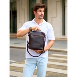 Сумка мужская на плечо большая кожаная Ryff Ryder