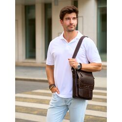 Сумка мужская на плечо большая кожаная Ryff Ryder