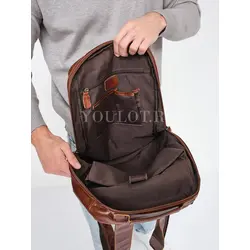 Рюкзак мужской из натуральной кожи Briefcase для ноутбука 15" и документов A4