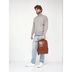 Рюкзак мужской из натуральной кожи Briefcase для ноутбука 15" и документов A4