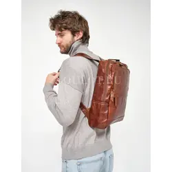 Рюкзак мужской из натуральной кожи Briefcase для ноутбука 15" и документов A4