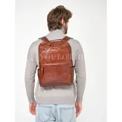 Рюкзак мужской из натуральной кожи Briefcase для ноутбука 15" и документов A4