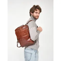 Рюкзак мужской из натуральной кожи Briefcase для ноутбука 15" и документов A4