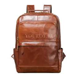 Рюкзак мужской из натуральной кожи Briefcase для ноутбука 15" и документов A4