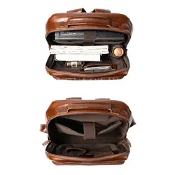 Рюкзак мужской из натуральной кожи Briefcase для ноутбука 15" и документов A4