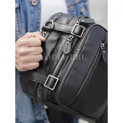 Сумка-рюкзак Briefcase, трансформер из натуральной кожи