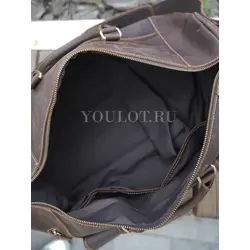 Сумка дорожная из натуральной кожи с отделом для обуви