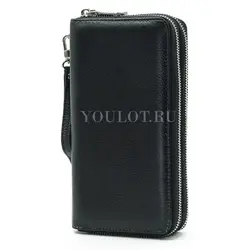 Клатч мужской кожаный Briefcase с двумя молниями