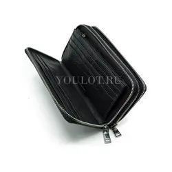 Клатч мужской кожаный Briefcase с двумя молниями