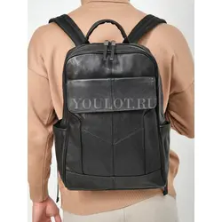 Рюкзак мужской кожаный для ноутбука 15" и документов A4