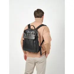 Рюкзак мужской кожаный для ноутбука 15" и документов A4