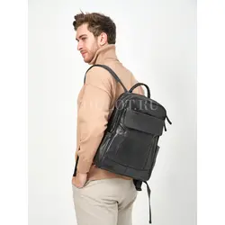 Рюкзак мужской кожаный для ноутбука 15" и документов A4