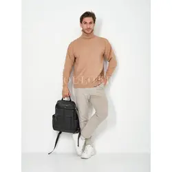 Рюкзак мужской кожаный для ноутбука 15" и документов A4