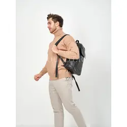 Рюкзак мужской кожаный для ноутбука 15" и документов A4