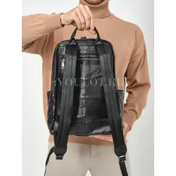 Рюкзак мужской кожаный для ноутбука 15" и документов A4