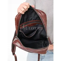 Мужской рюкзак кожаный для ноутбука 15" и документов A4