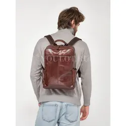 Мужской рюкзак кожаный для ноутбука 15" и документов A4