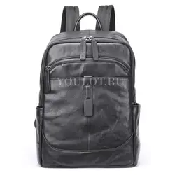 Рюкзак мужской кожаный для ноутбука 15" и документов A4