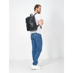 Рюкзак мужской кожаный для ноутбука 15" и документов A4