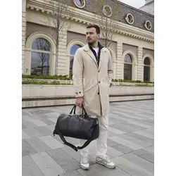 Сумка дорожная из натуральной кожи с отделением для обуви