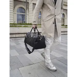 Сумка дорожная из натуральной кожи с отделением для обуви