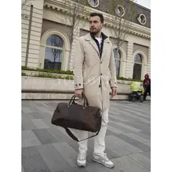 Сумка дорожная из натуральной кожи с отделением для обуви