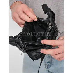 Сумка мужская на пояс, бананка кожаная Briefcase