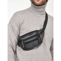 Сумка мужская на пояс, бананка кожаная Briefcase