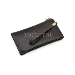 Мужской клатч Briefcase из натуральной кожи, коричневый